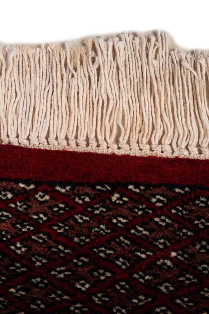 4' 3 x 6' Hand Knotted Torkaman Persian Wool Rug