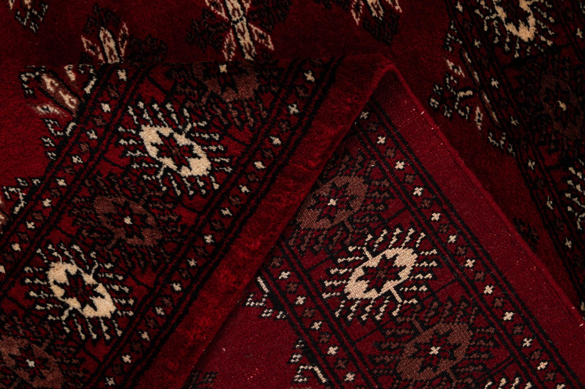 4' 3 x 6' Hand Knotted Torkaman Persian Wool Rug
