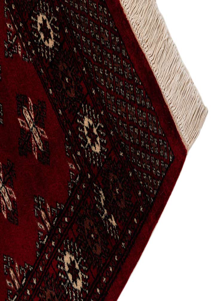 4' 3 x 6' Hand Knotted Torkaman Persian Wool Rug