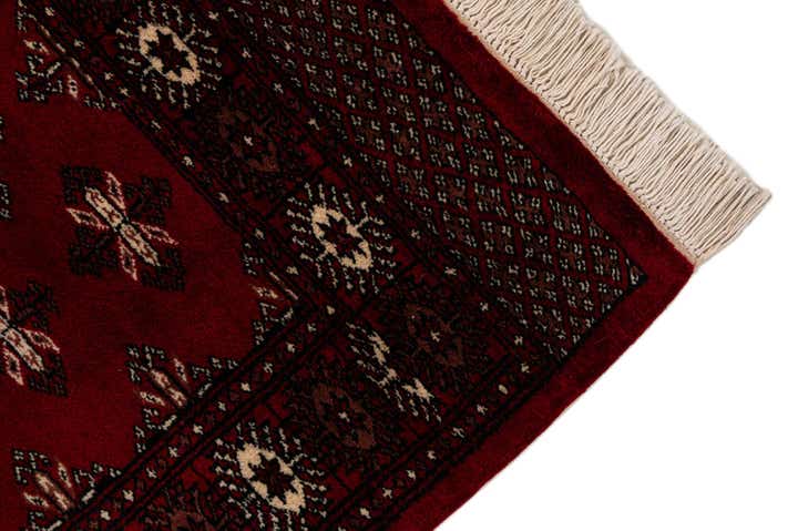 4' 3 x 6' Hand Knotted Torkaman Persian Wool Rug