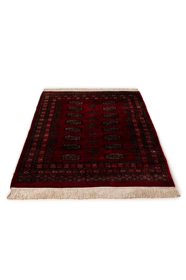 Detail image of 4' 2 x 6' Hand Knotted Torkaman Persian Wool Rug