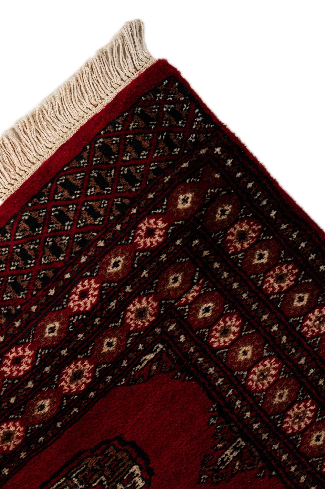 4' 4 x 6' 2 Hand Knotted Torkaman Persian Wool Rug
