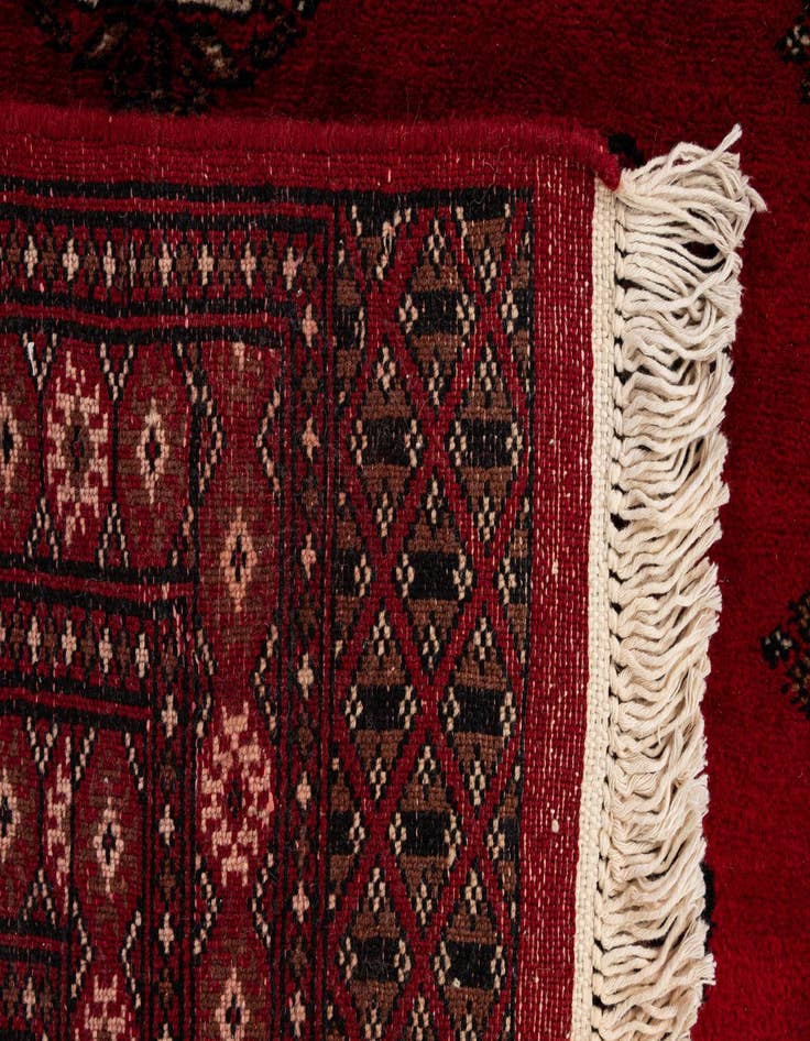Detail image of 4' 4 x 6' 2  Hand Knotted Torkaman Persian Wool Rug