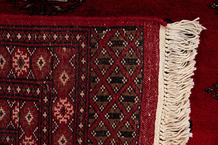 4' 4 x 6' 2 Hand Knotted Torkaman Persian Wool Rug