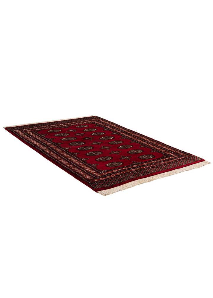 4' 4 x 6' 2 Hand Knotted Torkaman Persian Wool Rug