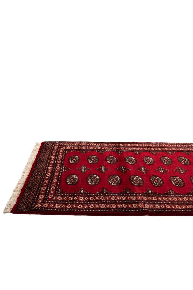 Detail image of 4' 4 x 6' 2 Hand Knotted Torkaman Persian Wool Rug