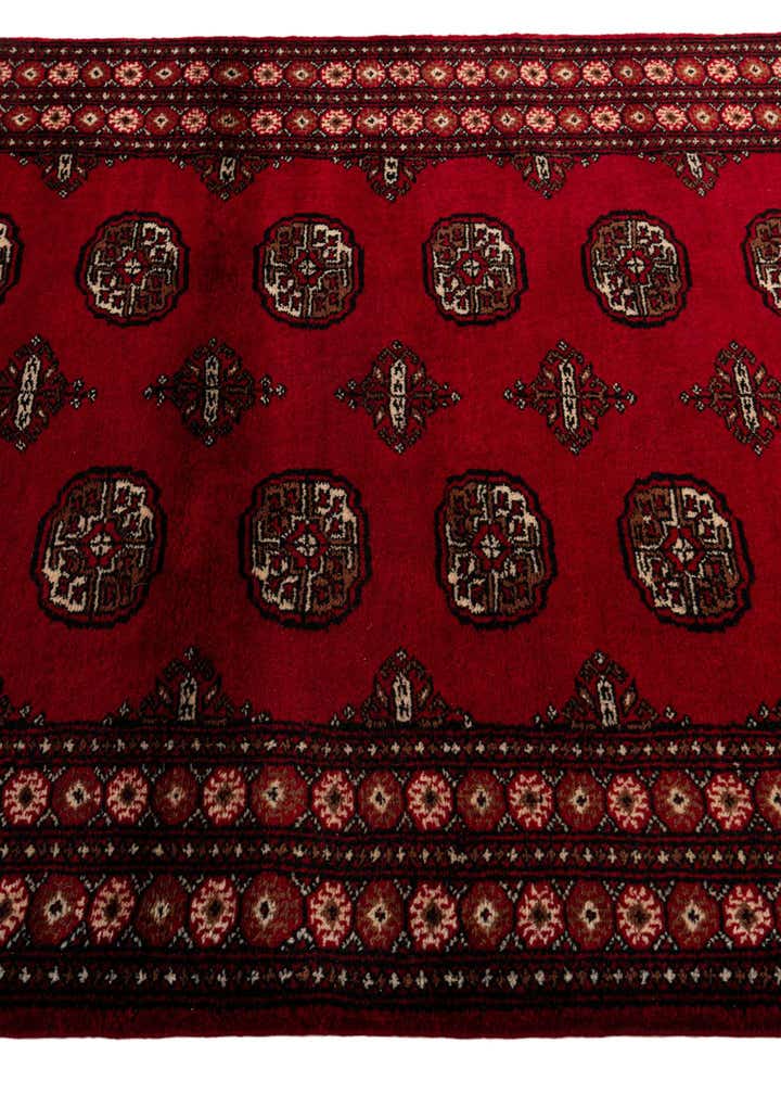 4' 4 x 6' 2 Hand Knotted Torkaman Persian Wool Rug