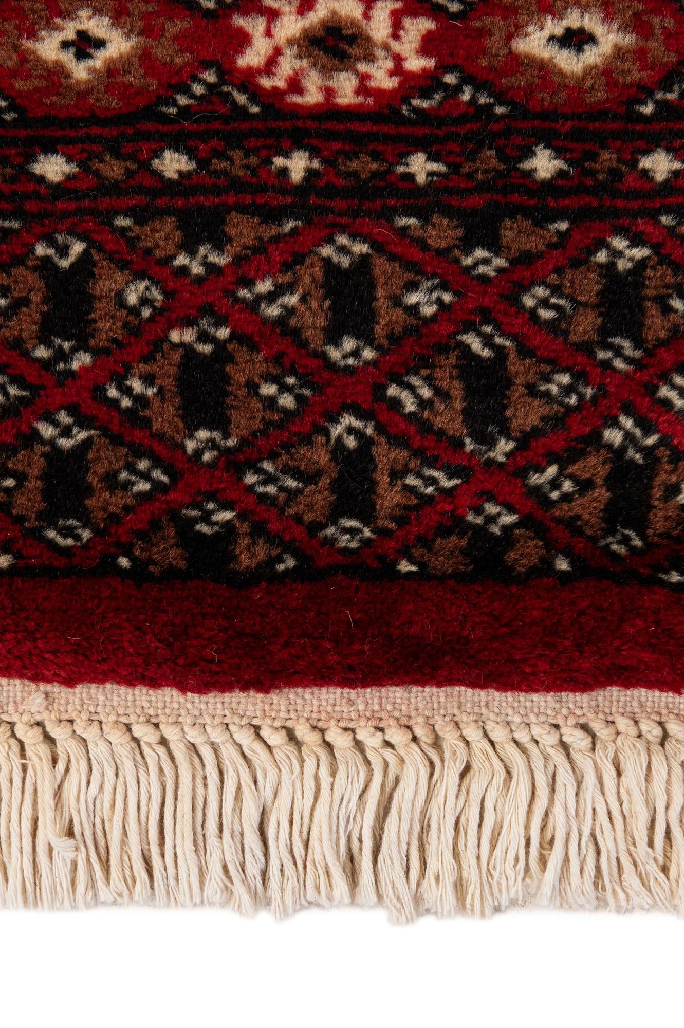 4' 4 x 6' 2 Hand Knotted Torkaman Persian Wool Rug