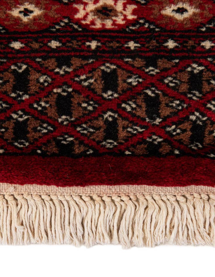 Detail image of 4' 4 x 6' 2  Hand Knotted Torkaman Persian Wool Rug