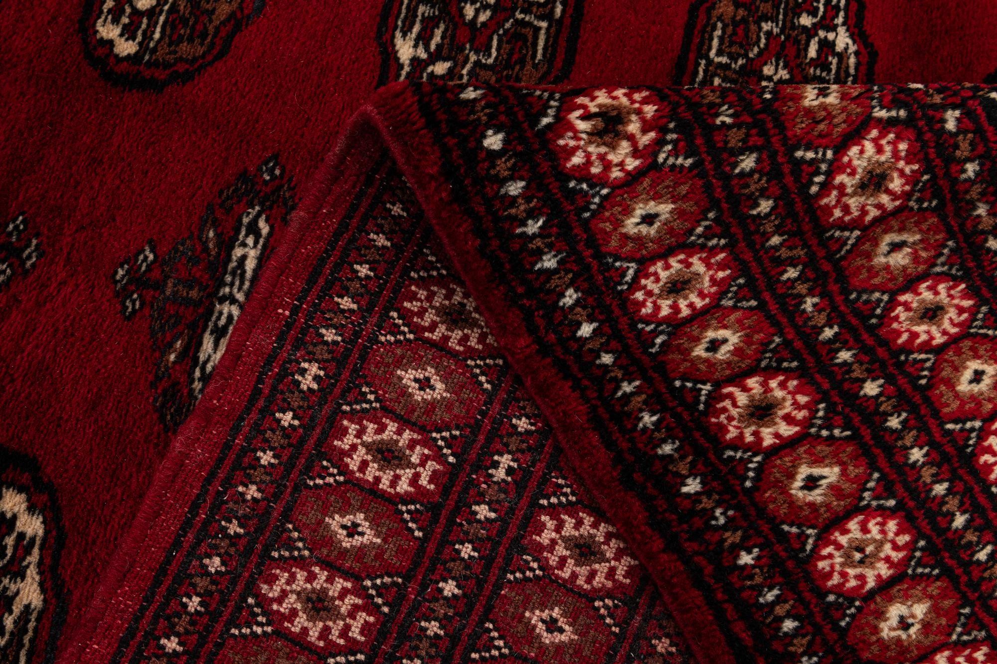 4' 4 x 6' 2 Hand Knotted Torkaman Persian Wool Rug