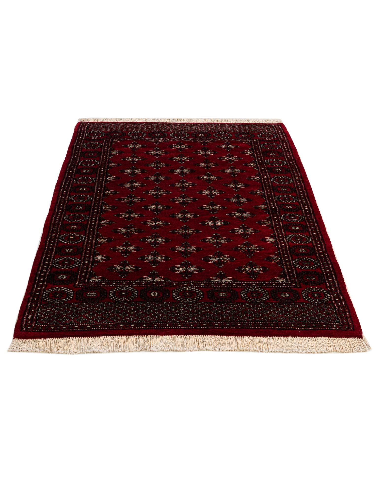 4' 3 x 6' 4 Hand Knotted Torkaman Persian Wool Rug