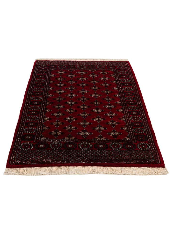 4' 3 x 6' 4 Hand Knotted Torkaman Persian Wool Rug