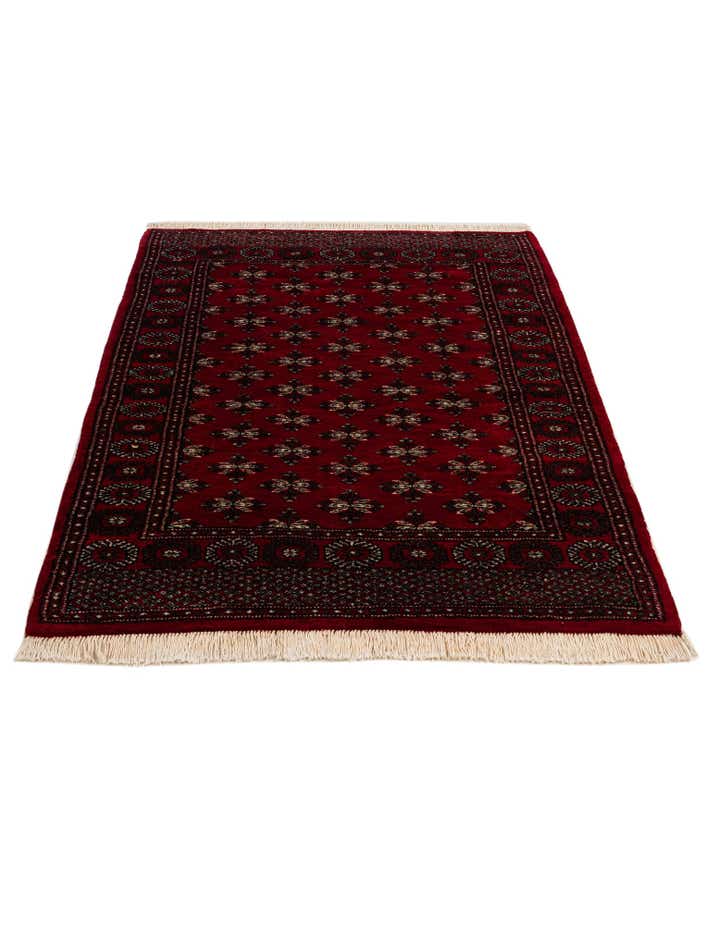 4' 3 x 6' 4 Hand Knotted Torkaman Persian Wool Rug