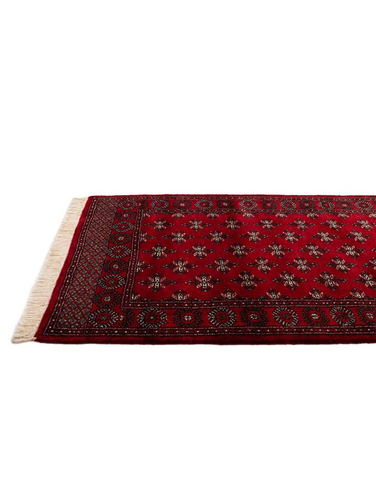 Detail image of 4' 3 x 6' 4 Hand Knotted Torkaman Persian Wool Rug