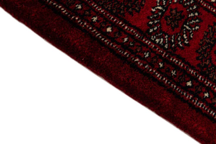 Detail image of 4' 3 x 6' 4 Hand Knotted Torkaman Persian Wool Rug