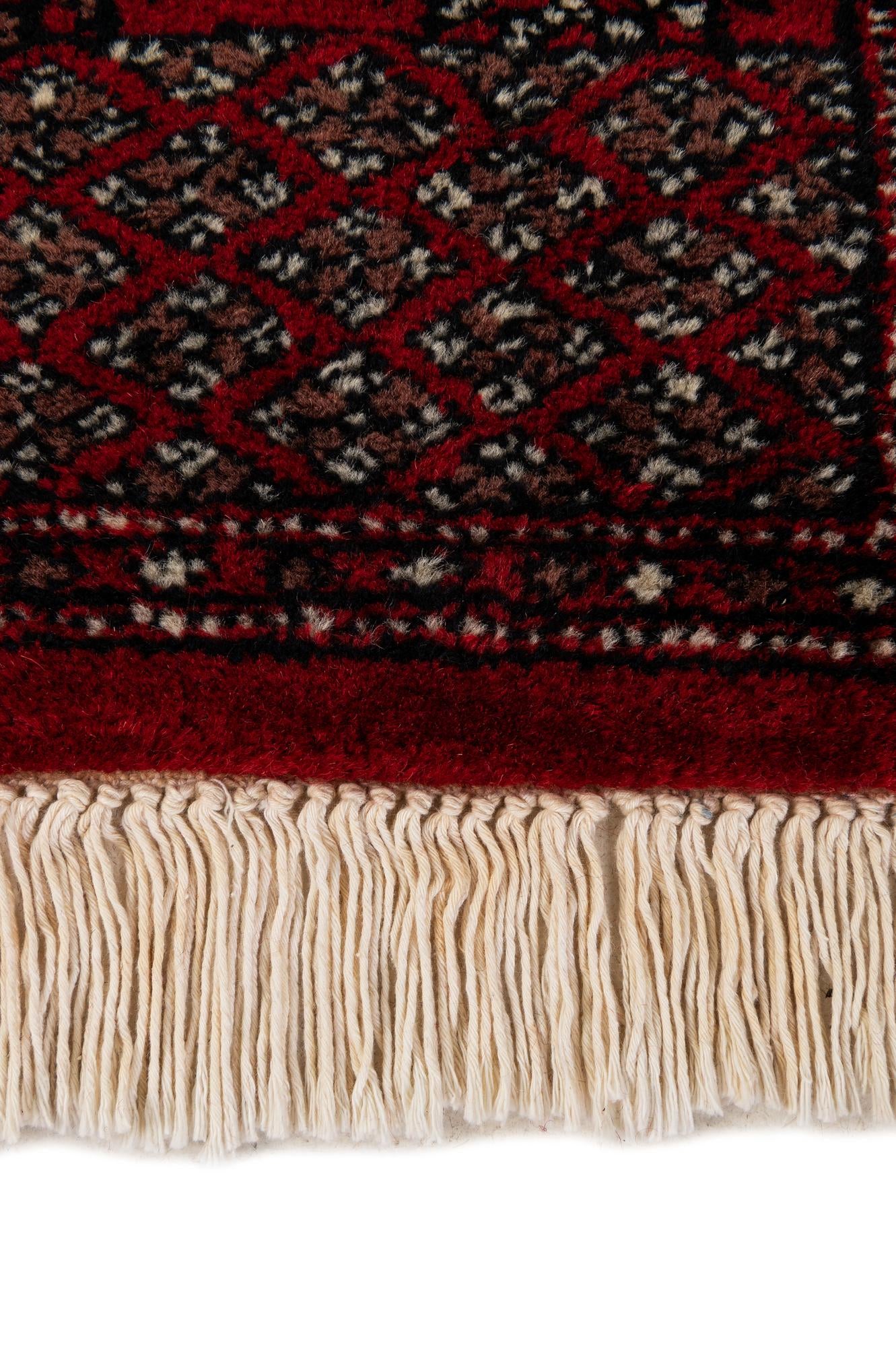 4' 3 x 6' 4 Hand Knotted Torkaman Persian Wool Rug