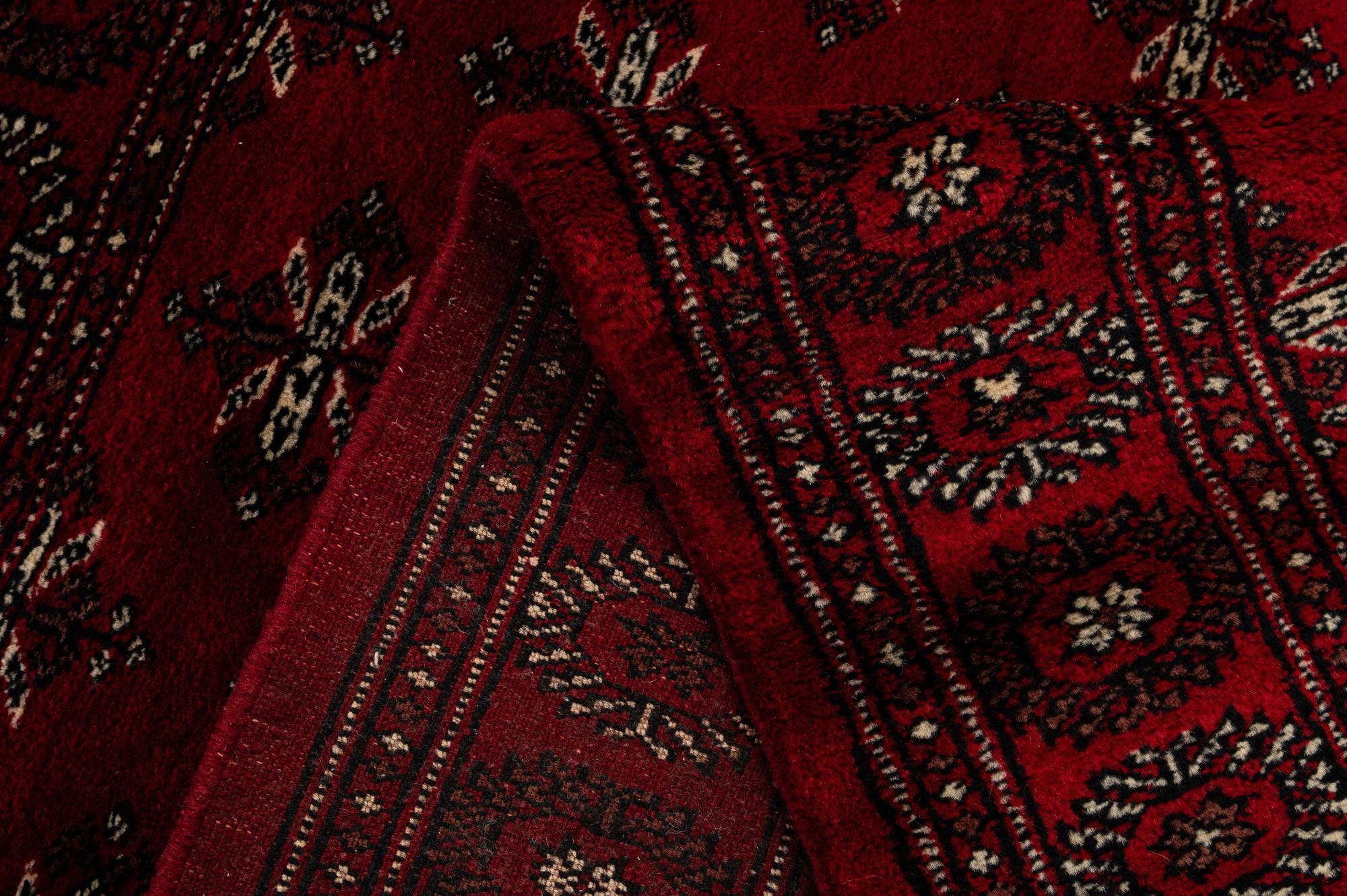 4' 3 x 6' 4 Hand Knotted Torkaman Persian Wool Rug