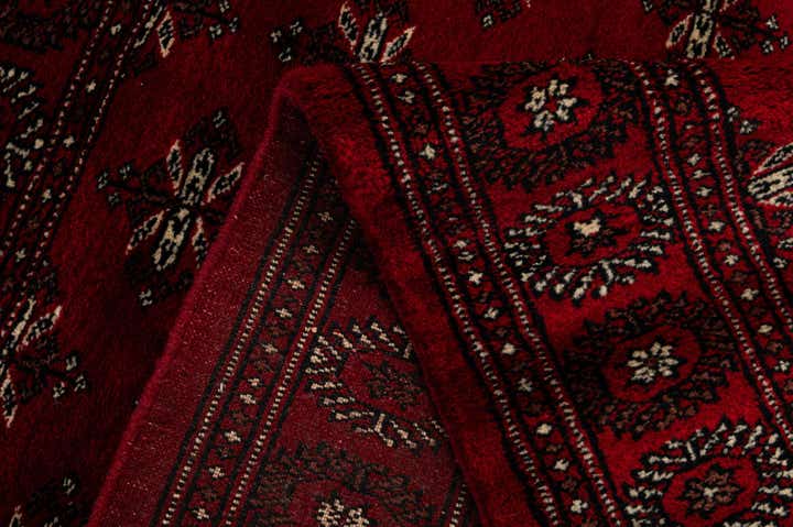 4' 3 x 6' 4 Hand Knotted Torkaman Persian Wool Rug