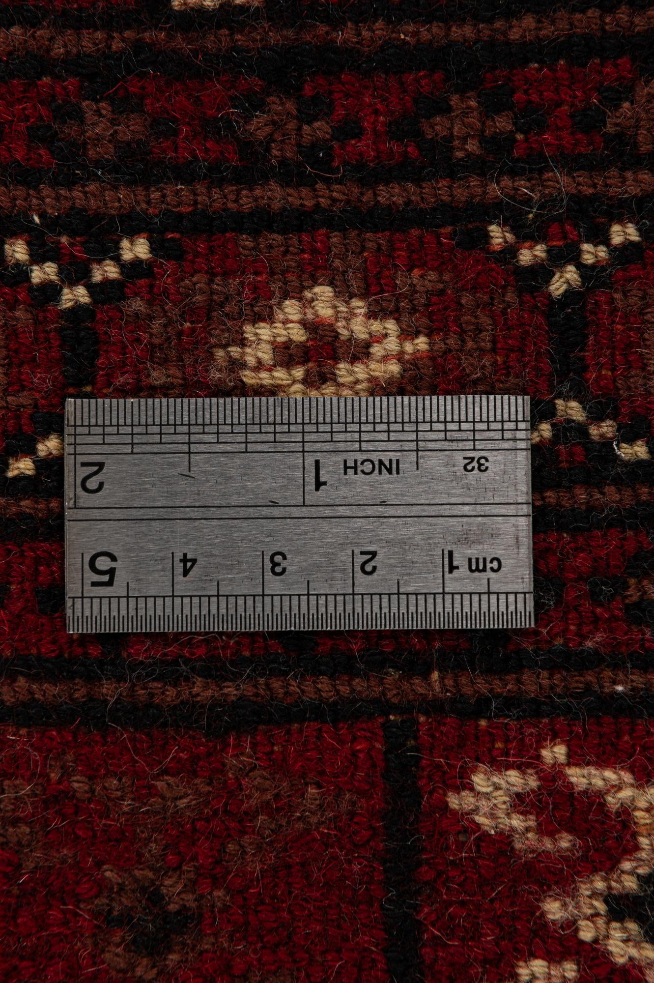 4' 1 x 6' 6 Hand Knotted Torkaman Persian Wool Rug