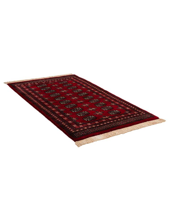 4' 1 x 6' 6 Hand Knotted Torkaman Persian Wool Rug