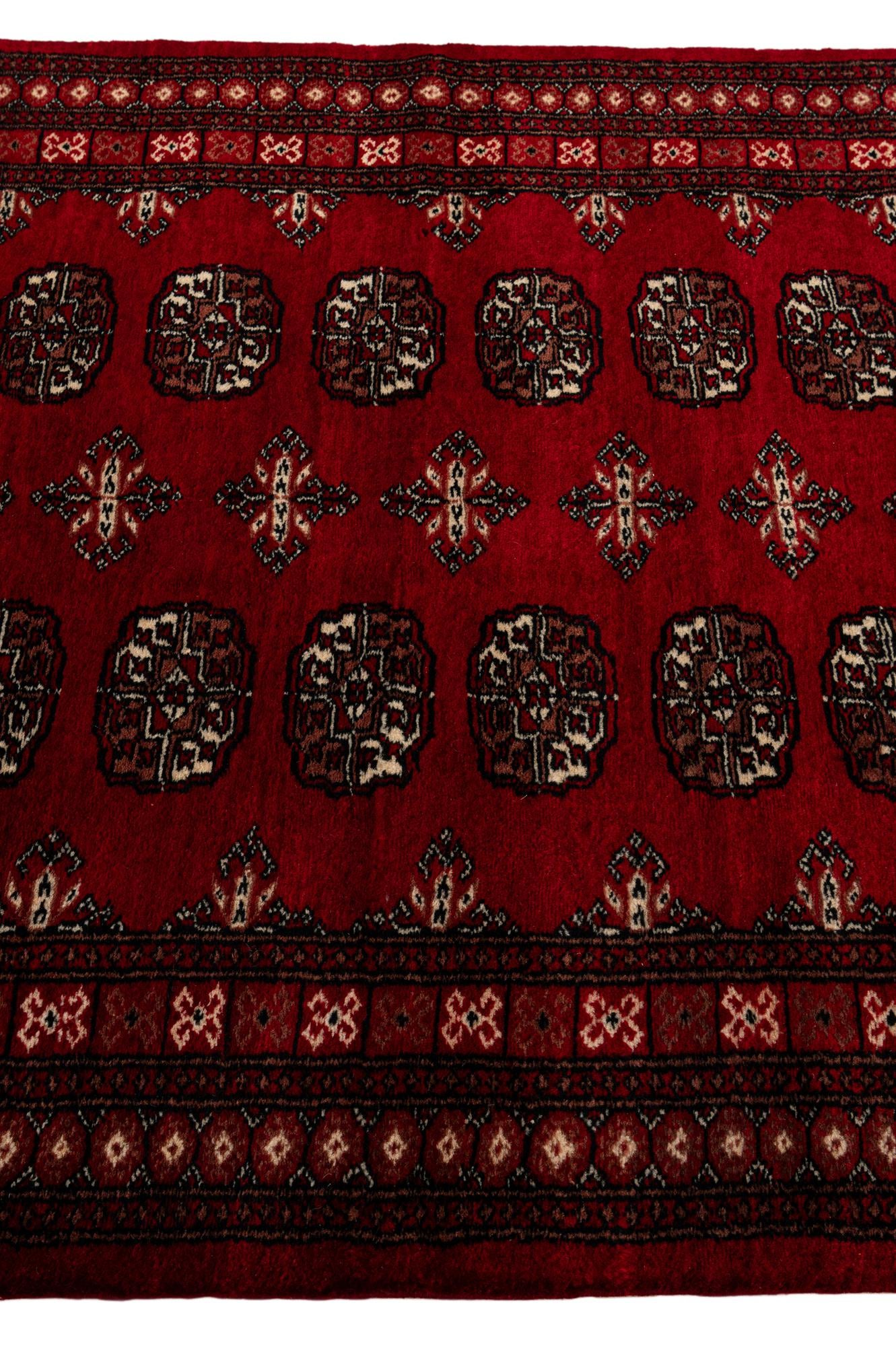 4' 1 x 6' 6 Hand Knotted Torkaman Persian Wool Rug