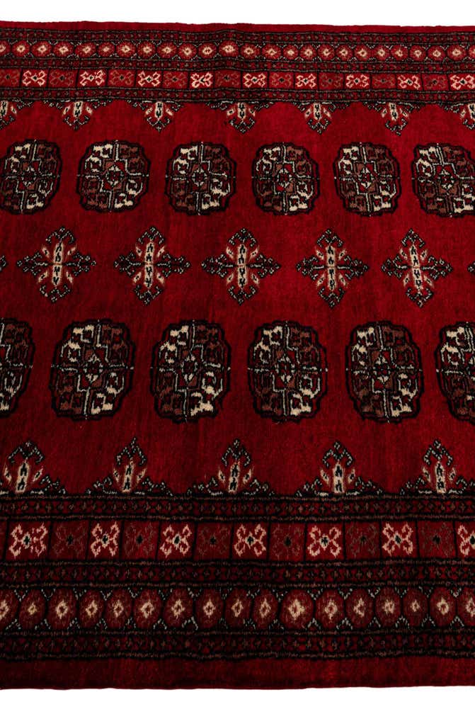 4' 1 x 6' 6 Hand Knotted Torkaman Persian Wool Rug