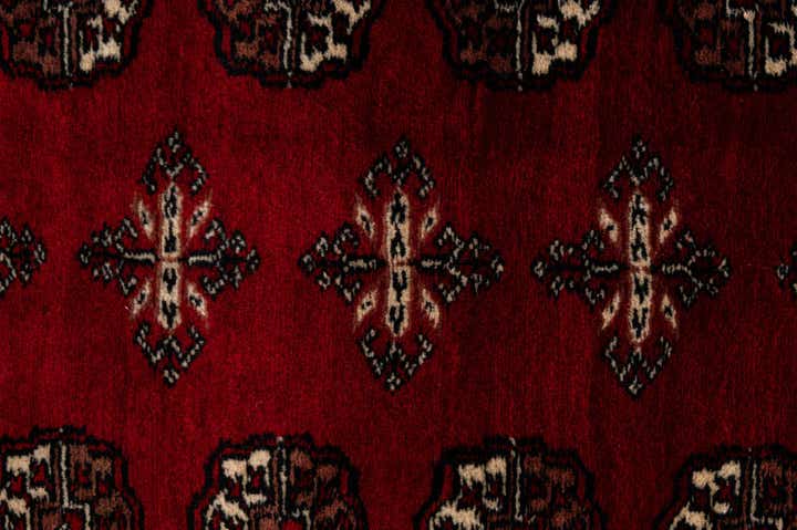 4' 1 x 6' 6 Hand Knotted Torkaman Persian Wool Rug