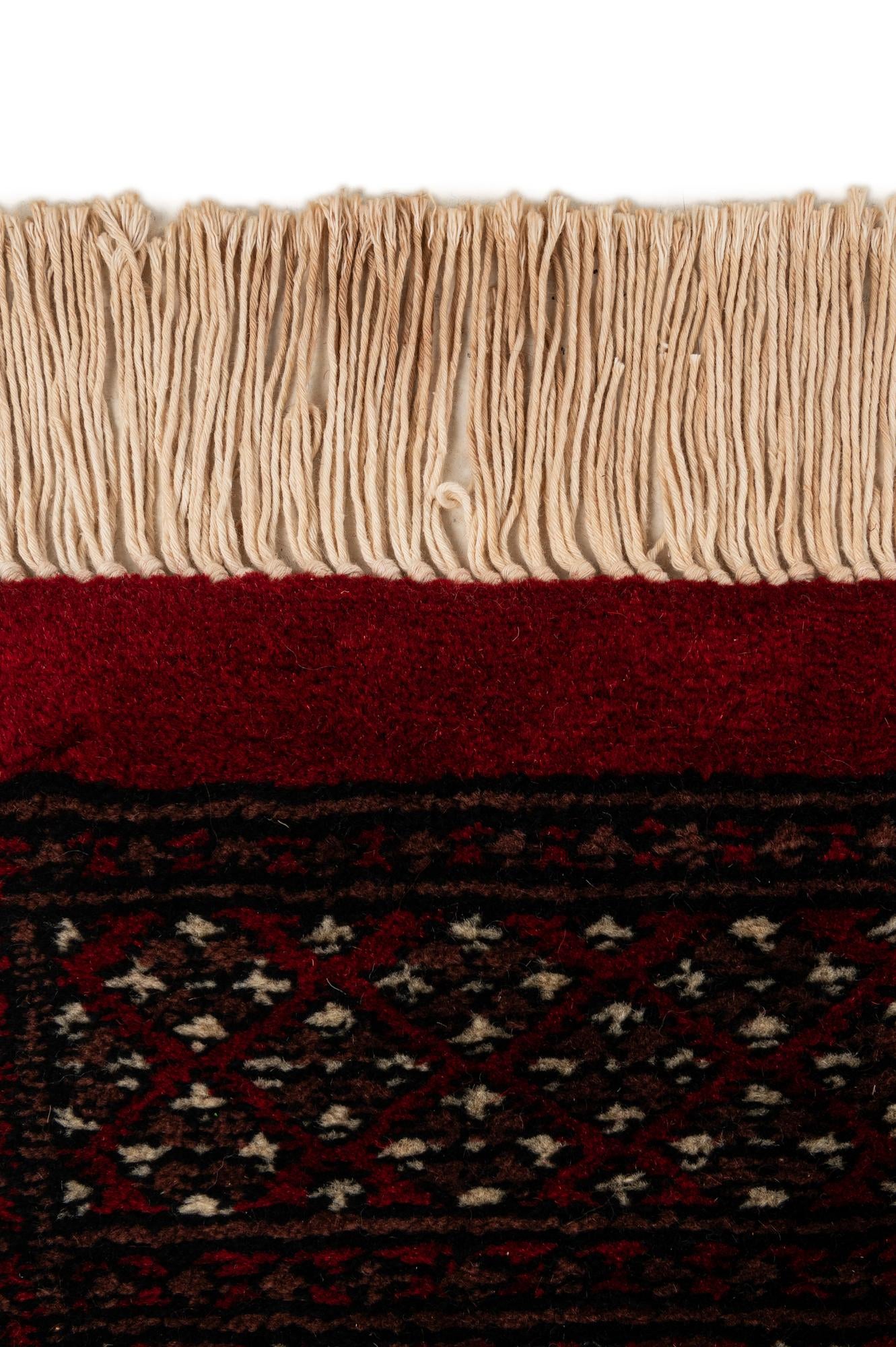 4' 1 x 6' 6 Hand Knotted Torkaman Persian Wool Rug