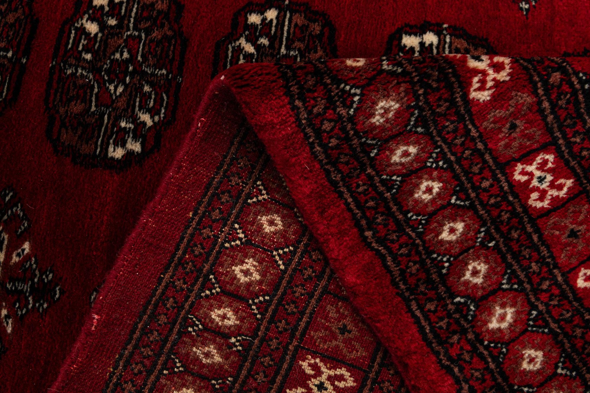 4' 1 x 6' 6 Hand Knotted Torkaman Persian Wool Rug