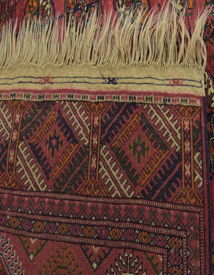 Detail image of 7' 7 x 11' 6  Hand Knotted Torkaman Wool Rug