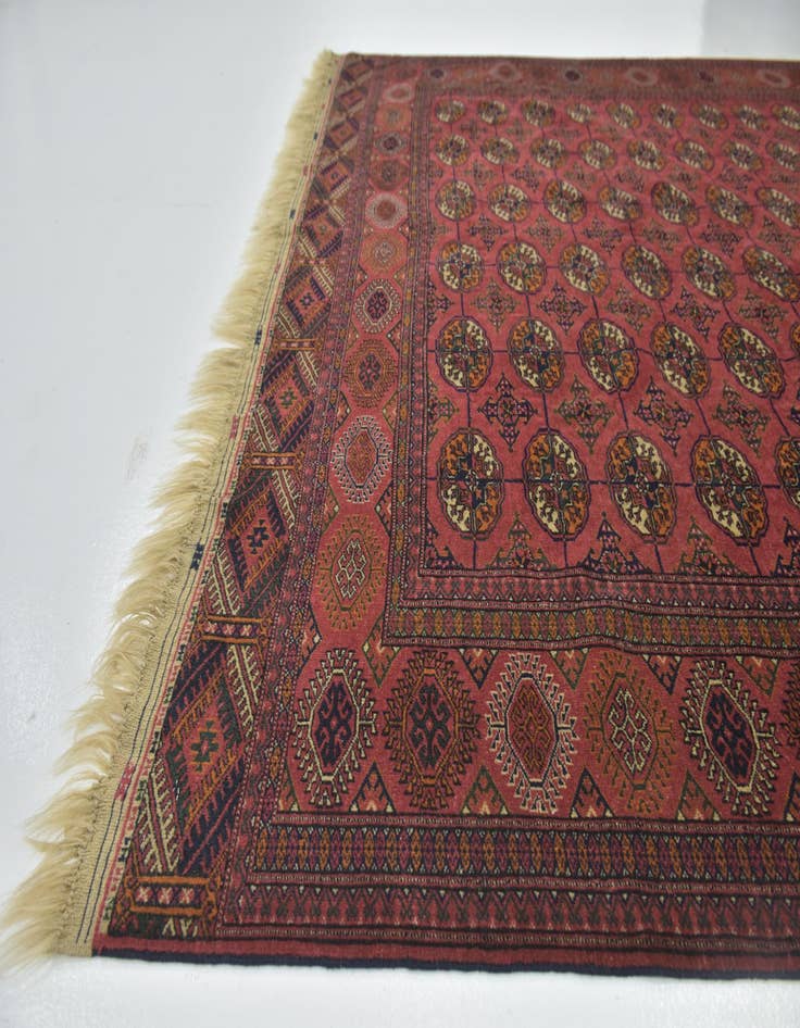 Detail image of 7' 7 x 11' 6  Hand Knotted Torkaman Wool Rug