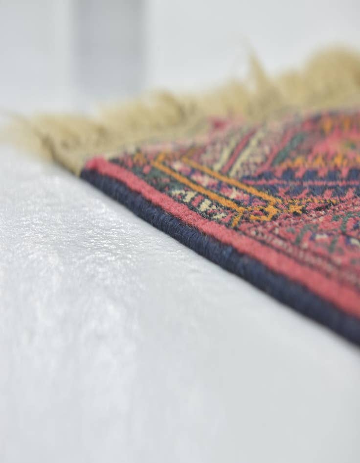 Detail image of 7' 7 x 11' 6  Hand Knotted Torkaman Wool Rug