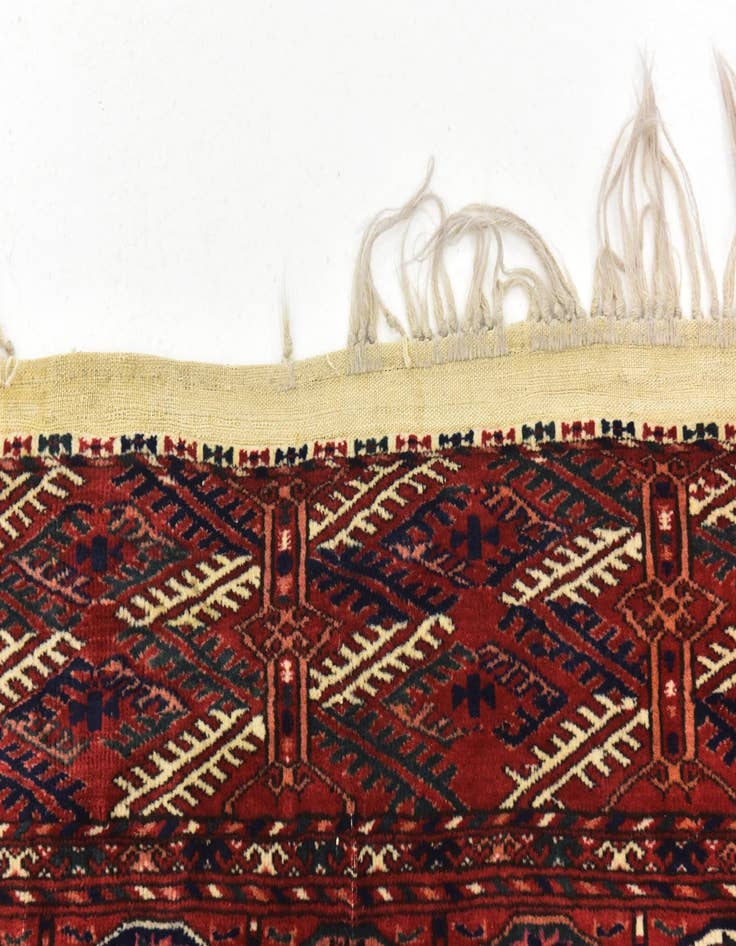 Detail image of 6' 10 x 9' 10  Hand Knotted Torkaman Oriental Wool Rug