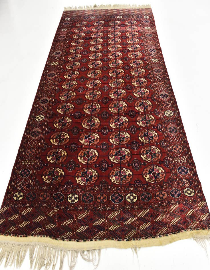 Detail image of 6' 10 x 9' 10  Hand Knotted Torkaman Oriental Wool Rug