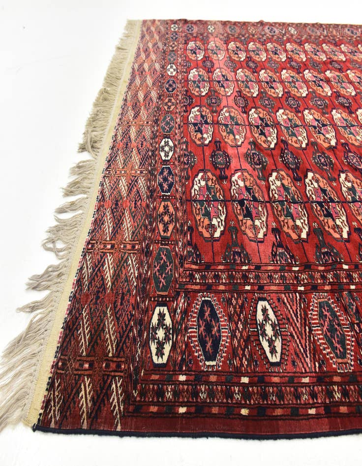 Detail image of 6' 10 x 9' 10  Hand Knotted Torkaman Oriental Wool Rug