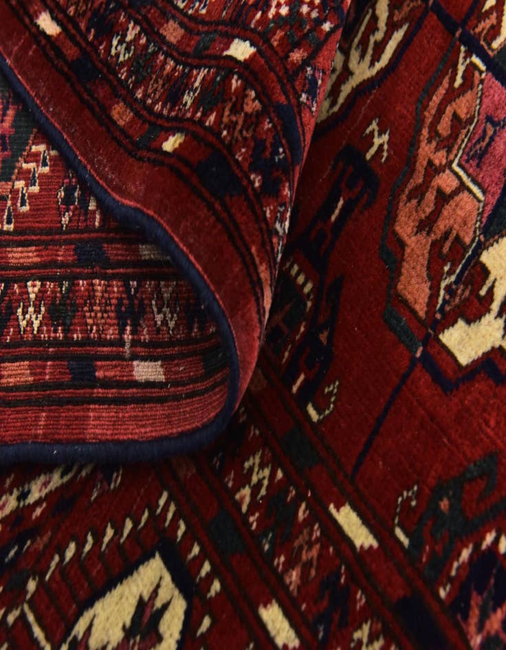 Detail image of 6' 10 x 9' 10  Hand Knotted Torkaman Oriental Wool Rug