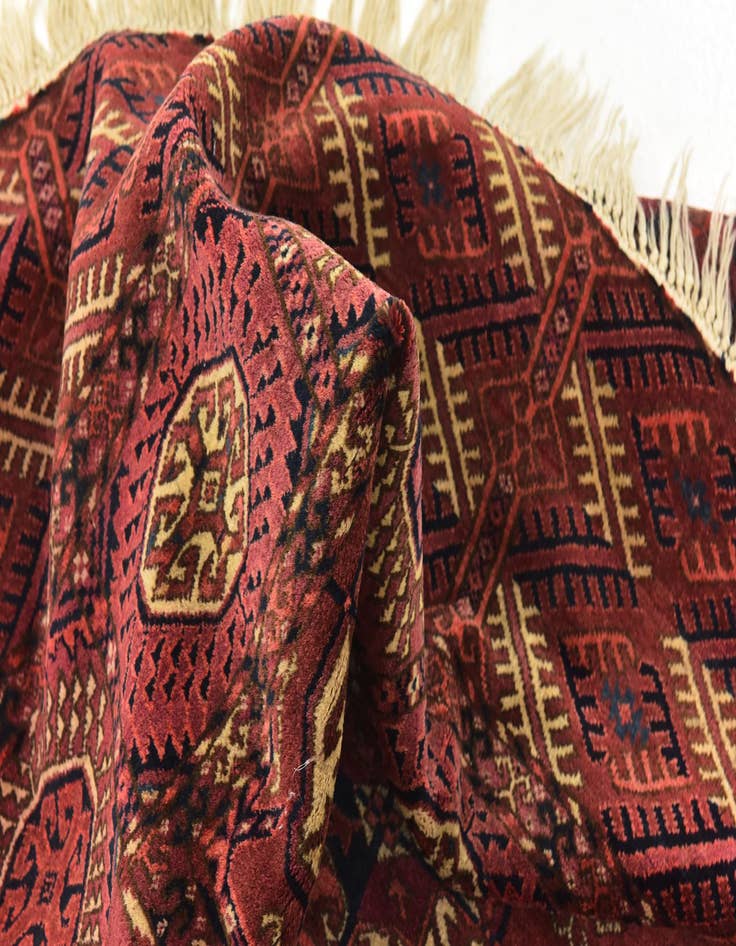 Detail image of 7' x 10' Hand Knotted Torkaman Wool Rug