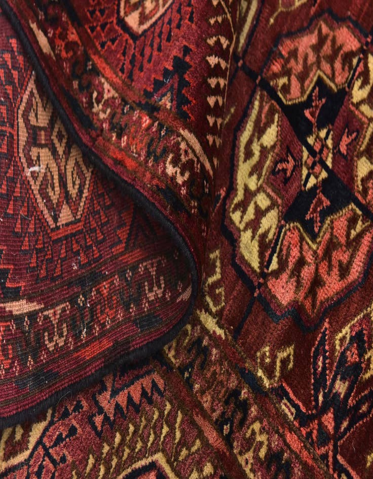 Detail image of 7' x 10' Hand Knotted Torkaman Wool Rug