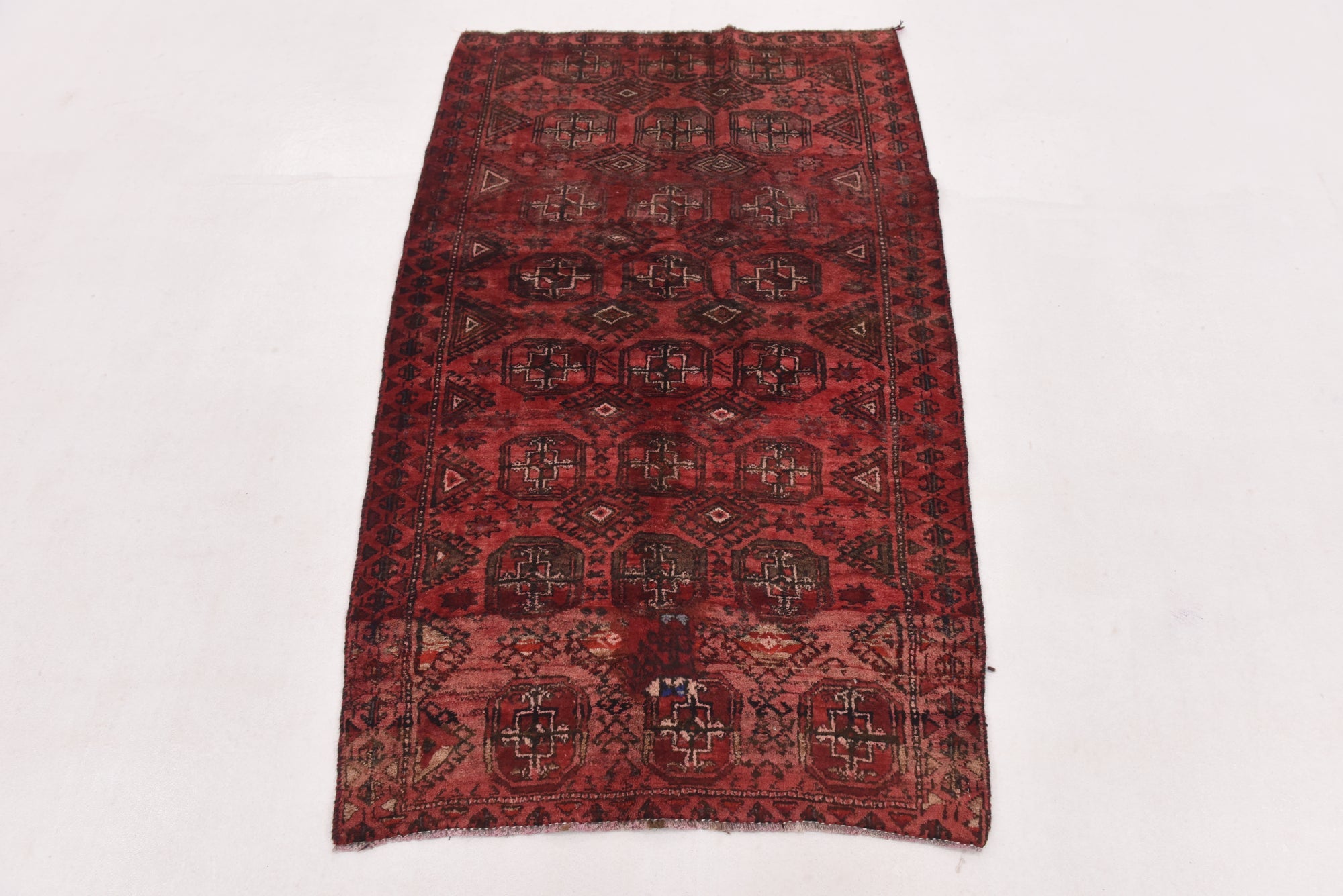 3' x 5' Hand Knotted Torkaman Persian Wool Rug
