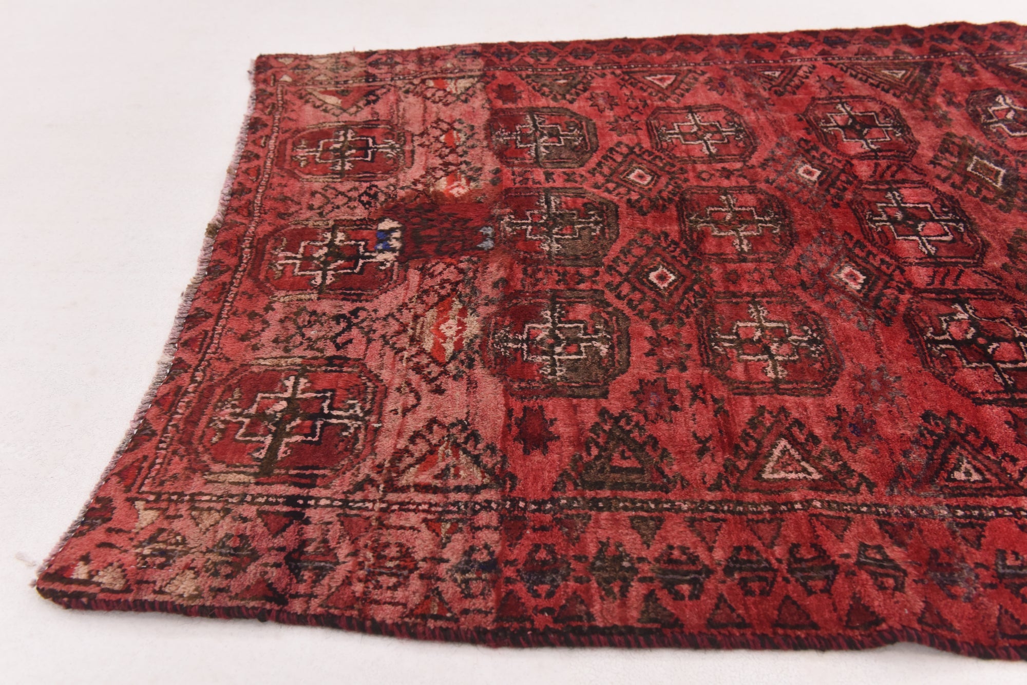 3' x 5' Hand Knotted Torkaman Persian Wool Rug