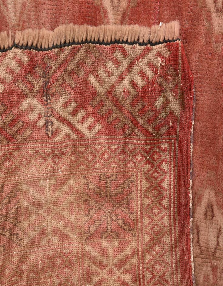 Detail image of 4' 6 x 6'  Hand Knotted Torkaman Persian Wool Rug