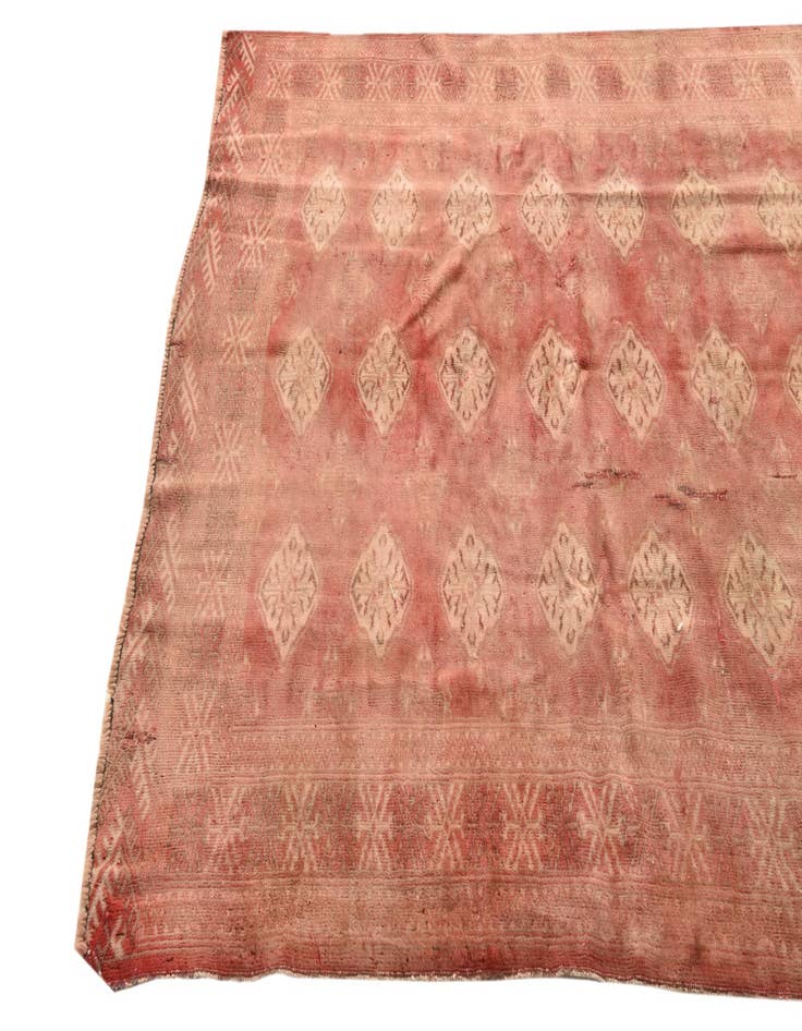 Detail image of 4' 6 x 6'  Hand Knotted Torkaman Persian Wool Rug