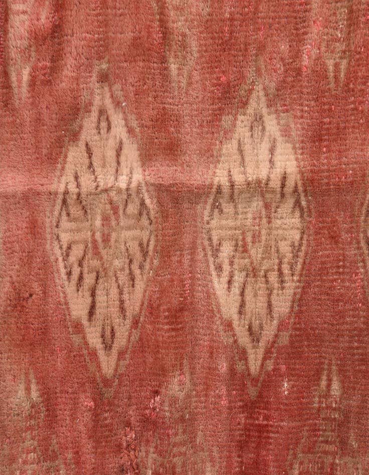 Detail image of 4' 6 x 6'  Hand Knotted Torkaman Persian Wool Rug