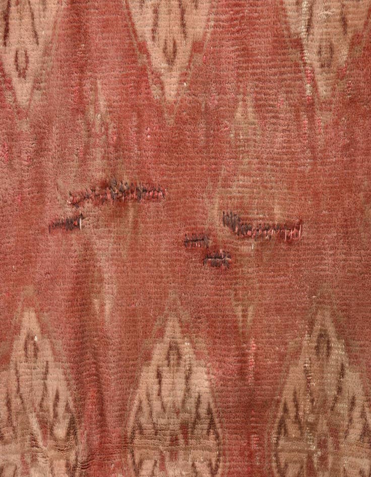 Detail image of 4' 6 x 6'  Hand Knotted Torkaman Persian Wool Rug