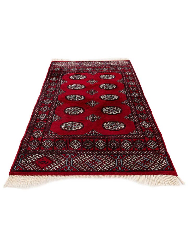 Detail image of 3' 2 x 5' 1 Hand Knotted Torkaman Wool Rug