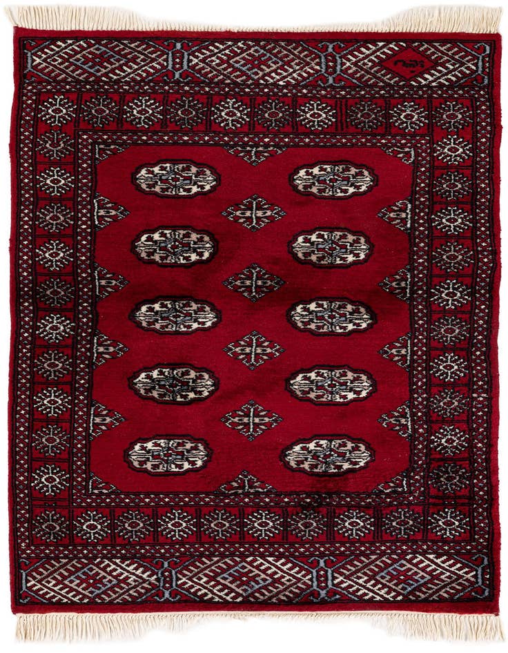 Detail image of 3' 2 x 5' 1 Hand Knotted Torkaman Wool Rug