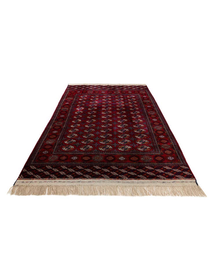 Detail image of 6' x 9'  Hand Knotted Torkaman Persian Wool Rug