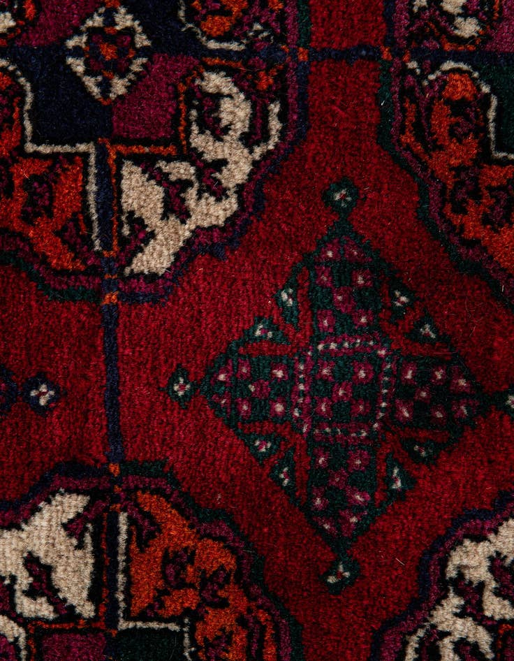 Detail image of 6' x 9'  Hand Knotted Torkaman Persian Wool Rug