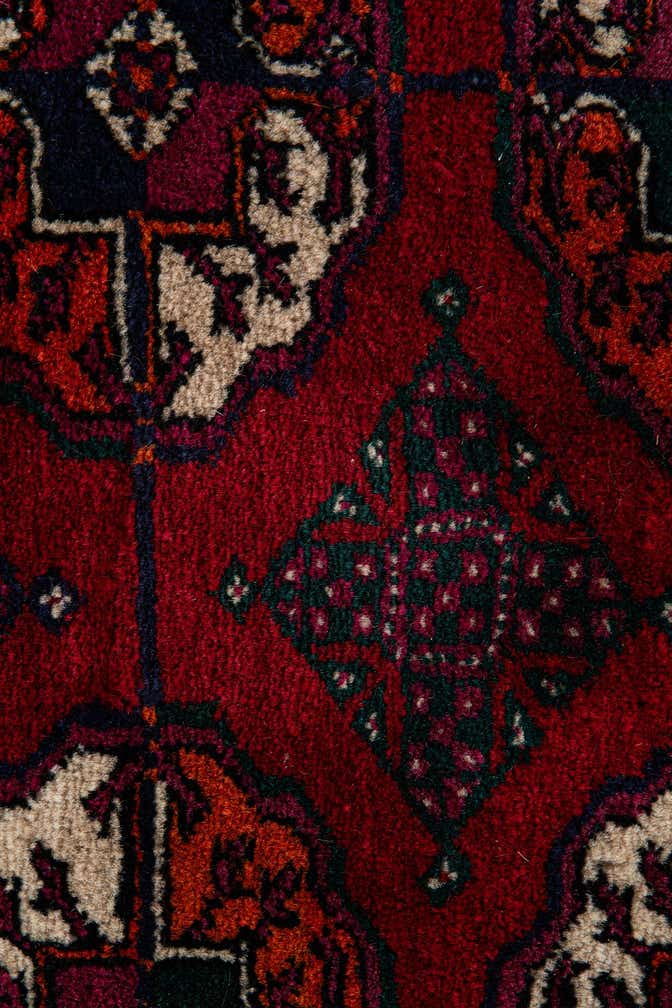 6' x 9' Hand Knotted Torkaman Persian Wool Rug