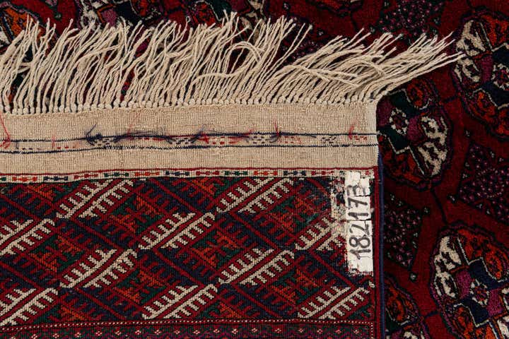 6' x 9' Hand Knotted Torkaman Persian Wool Rug